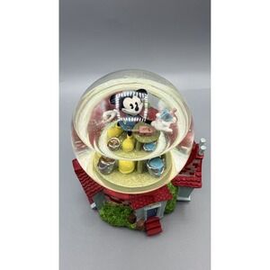 Disney Vintage Mickey Mouse Snow Globe | Hanukkah Musical Dreidel Factory | Rare